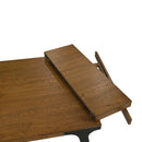 Hillary Dining Table w/2 Leaves, Walnut & Black Finish Acme