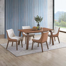 Ginny Dining Table, Walnut Finish Acme