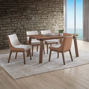 Ginny Dining Table, Walnut Finish Acme