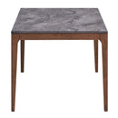 Bevis Dining Table, Engineered Stone Top & Walnut Finish Acme