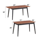 Lanae Dining Table w/Leaf, Natural & Black Finish Acme