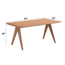 Velentina Dining Table, Natural Finish Acme