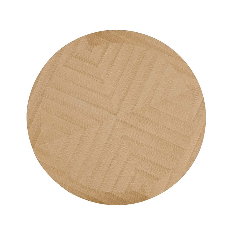 Kasem Round Dining Table, Oak Finish Acme