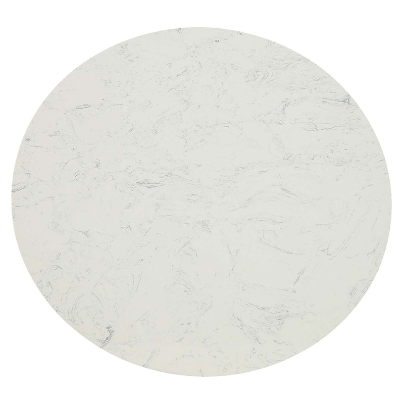 Jaramillo Counter Height Table, Natural Marble Top & Black Finish Acme