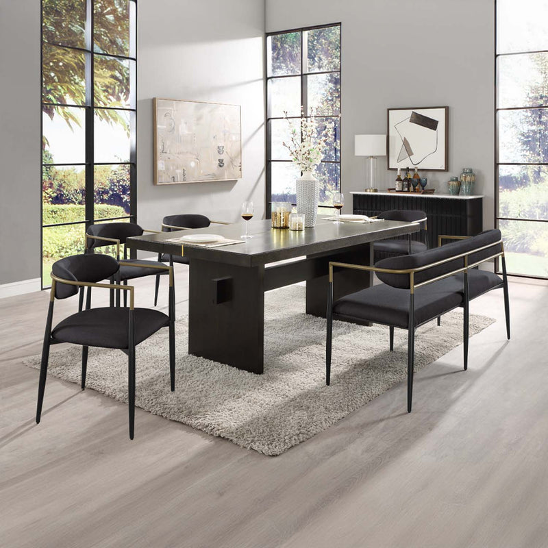 Jaramillo Dining Table, Black Finish Acme
