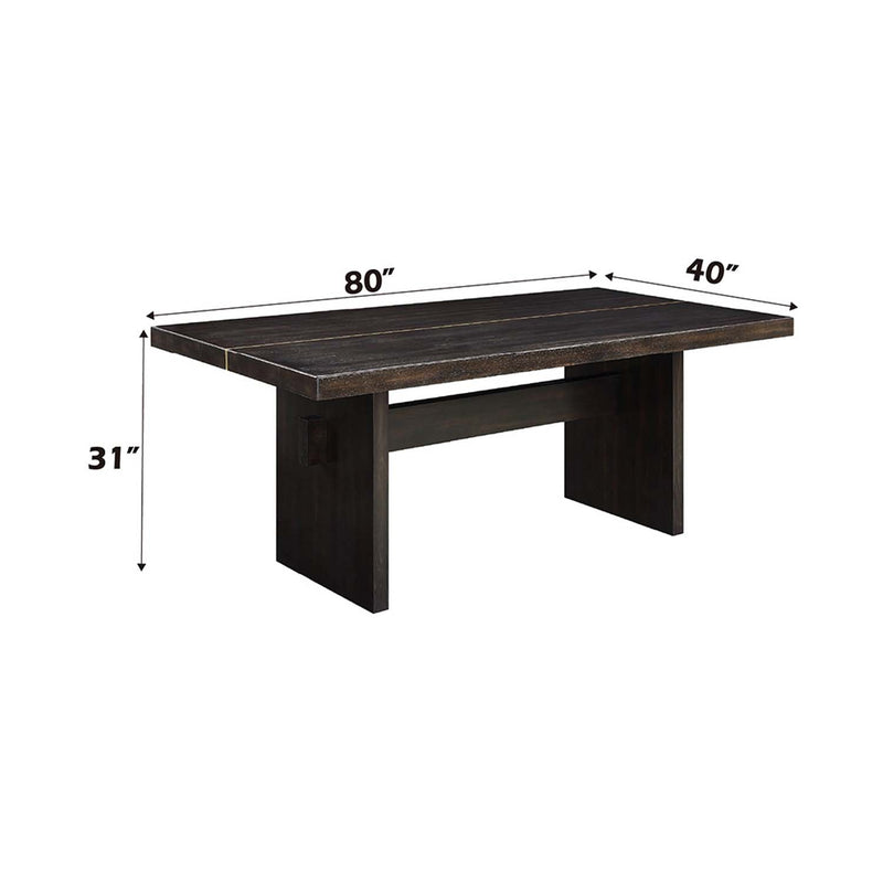 Jaramillo Dining Table, Black Finish Acme