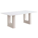 Kalam Dining Table, Ceramic Top & Beige Finish Acme