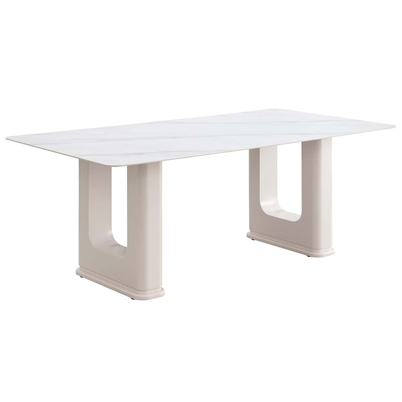 Kalam Dining Table, Ceramic Top & Beige Finish Acme