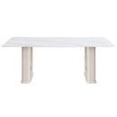 Kalam Dining Table, Ceramic Top & Beige Finish Acme