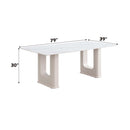 Kalam Dining Table, Ceramic Top & Beige Finish Acme