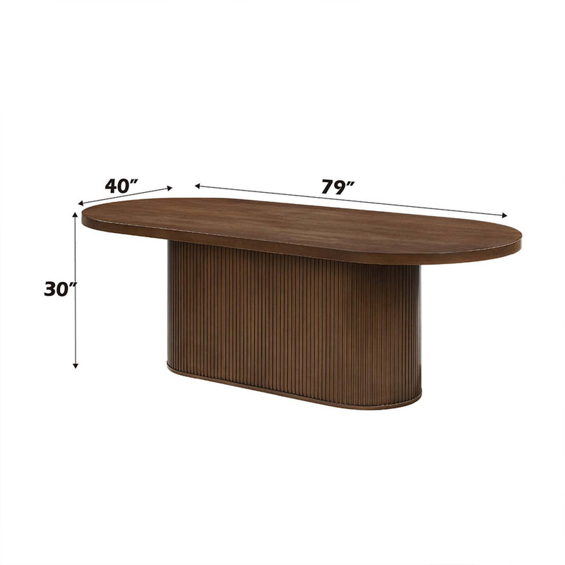 Gamarya Dining Table , Oak Finish Acme
