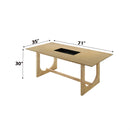 Blayde Dining Table, Natural Finish Acme