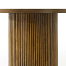 Hezrai Round Dining Table, Walnut Finish Acme