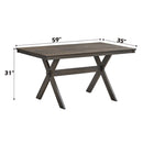 Marit Dining Table, Gray Finish Acme