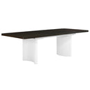 Carena Dining Table w/Leaf, White & Brown Finish Acme