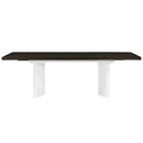 Carena Dining Table w/Leaf, White & Brown Finish Acme