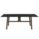 Destin Dining Table, Sintered Stone & Walnut Finish Acme