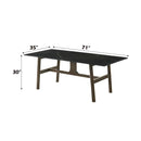 Destin Dining Table, Sintered Stone & Walnut Finish Acme