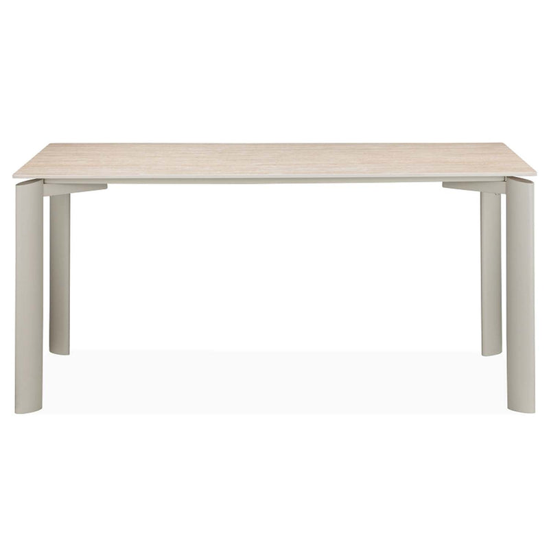Ingram Dining Table, Sintered Stone & Light Gray Finish Acme