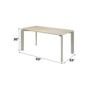 Ingram Dining Table, Sintered Stone & Light Gray Finish Acme