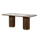 Willene Dining Table w/Ceramic Top, Ceramic Top & Walnut Finish Acme