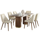 Willene Dining Table w/Ceramic Top, Ceramic Top & Walnut Finish Acme