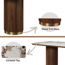 Willene Dining Table w/Ceramic Top, Ceramic Top & Walnut Finish Acme