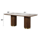 Willene Dining Table w/Ceramic Top, Ceramic Top & Walnut Finish Acme