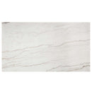 Edwyn Dining Table, White Natural Marble Top & Brown Finish Acme