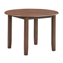 Ferris Round Dining Table, Brown Finish Acme