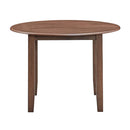 Ferris Round Dining Table, Brown Finish Acme