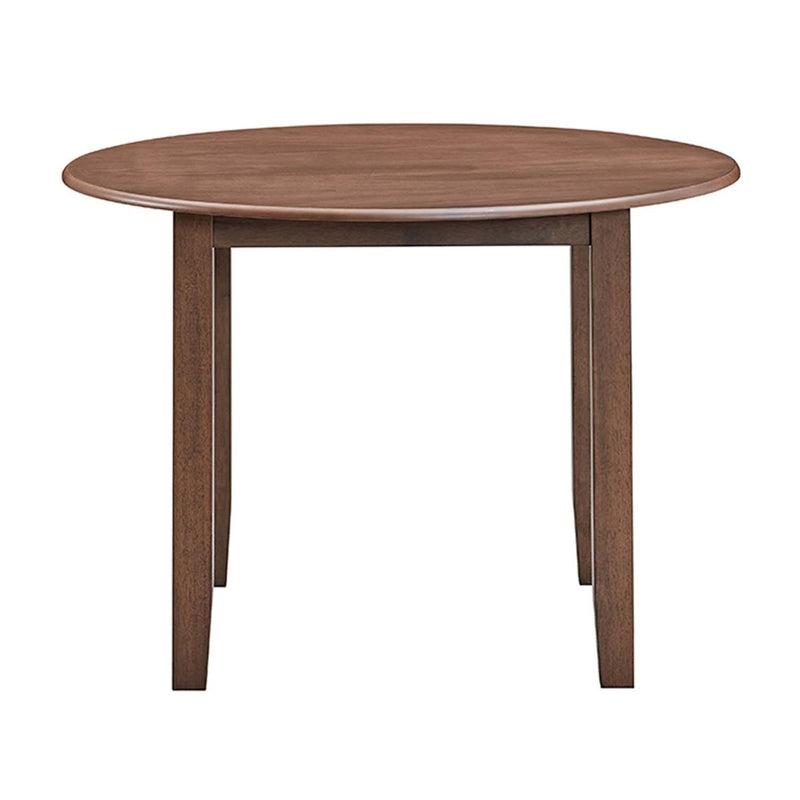 Ferris Round Dining Table, Brown Finish Acme