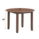 Ferris Round Dining Table, Brown Finish Acme