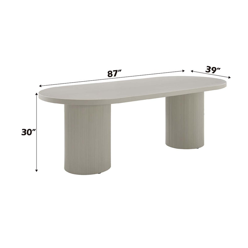 Laela Dining Table, White Finish Acme
