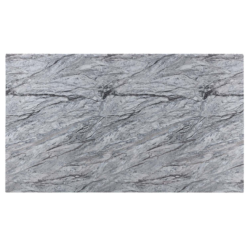 Caralin Dining Table, Engineered Stone & Black Finish Acme
