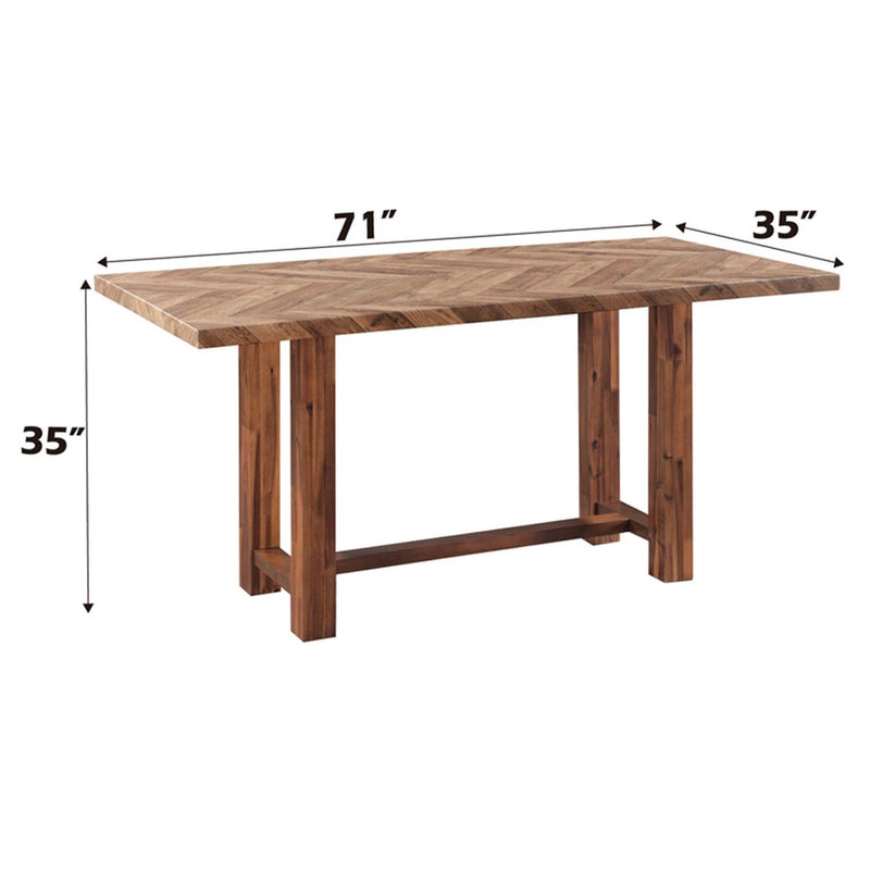 Gilsea Counter Height Table, Brown Finish Acme