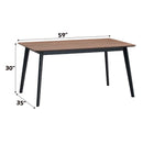 Rebi Dining Table, Walnut & Black Finish Acme