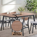 Rebi Dining Table, Walnut & Black Finish Acme