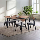 Rebi Dining Table, Walnut & Black Finish Acme