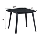 Real Dining Table, Black Finish Acme