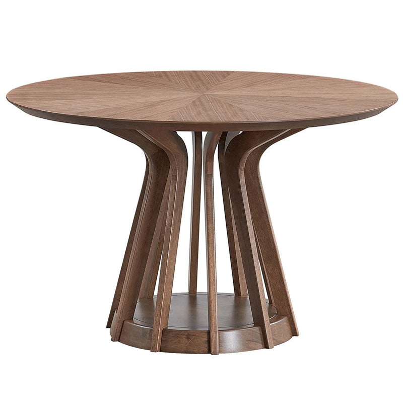 Seda Round Dining Table, Walnut Finish Acme