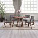 Seda Round Dining Table, Walnut Finish Acme
