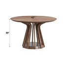 Seda Round Dining Table, Walnut Finish Acme