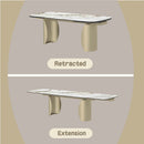 Cora Dining Table, Ceramic Top & Golden Champange Finish Acme