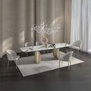 Cora Dining Table, Ceramic Top & Golden Champange Finish Acme