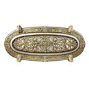 Desiderius Dining Table, Antique Gold & Hand-Painted Brown Finish Acme