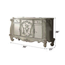 Versailles 5 Drawers & 2 Doors  Dresser, Bone White Finish Acme