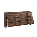 Andria 6 Drawers  Dresser, Reclaimed Oak Finish Acme