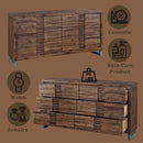 Andria 6 Drawers  Dresser, Reclaimed Oak Finish Acme