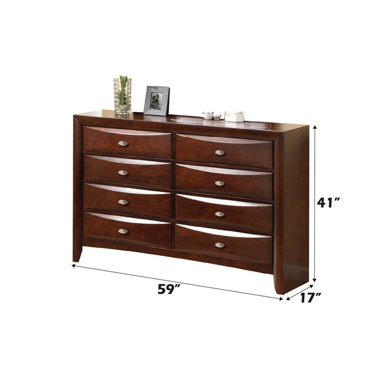 Ireland 8 Drawers  Dresser, Espresso Finish Acme